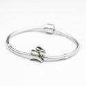 1pc Cute Real Solid Sterling Silver Rabbit Charm Bunny Bead, Compatible with Pandora All Other Charm Bracelets, EC482