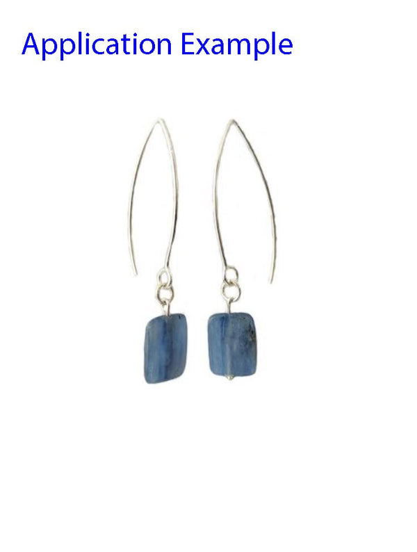 10pcs 925 Sterling Silver Marquise Earring Hooks, V Shape Ear Wire, 40mm, Wire Gauge Selections: 0.6mm/0.7mm/0.8mm/0.9mm