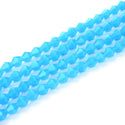 200pcs Creative Club Faceted Bicone Crystal Glass Beads, Blue Turquoise Opal, 8mm (0.31 Inch), Hole ID 1.1mm, CCB831