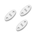 20pcs Sterling Silver Oval Chain End Tab, Tarnish Resistant QualityTags, 7x4mm, Small, SS328-3