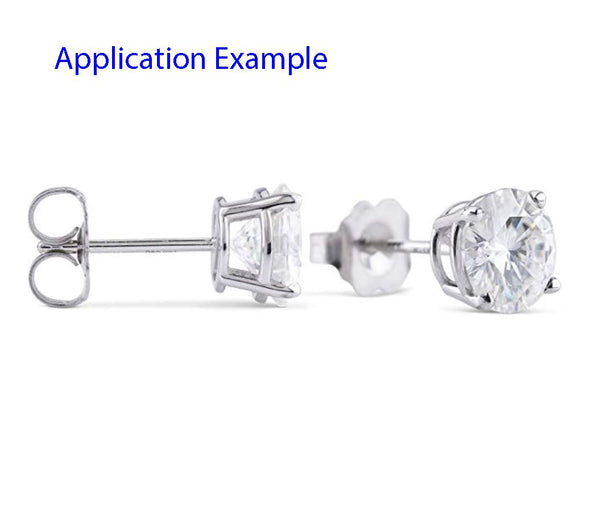 20pcs 925 Sterling Silver Butterfly Earring Backs, Tarnish Resistant Rhodium Plated, 5x4.5mm, SS263-3