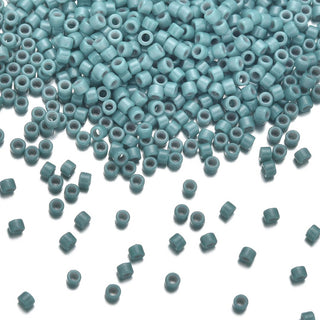 30g Miyuki Delica 11/0 Seed Beads, Duracoat Opaque Dyed Eucalyptus DB2131