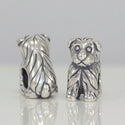 1pc Cute Real Solid Sterling Silver Golden Retriever Dog Charm Puppy Bead, Compatible with Pandora All Other Charm Bracelets, EC494