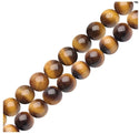 Natural Grade A Yellow Tiger Eye Gemstone Round Beads, 15 Inch/1 Strand, Size Selections: 4mm/6mm/8mm/10mm