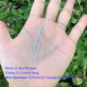 20pcs 925 Sterling Silver Eyepin Eye Pins, 0.7mm/21 Gauge, Length Selections: 18mm/25mm/30mm/35mm