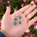 10pcs Grade A May Emerald Green Birthstone Charm Drops, Stainless Steel, Tarnish Resistant, 10mm, CCP30-5