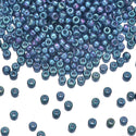 25g Miyuki Rocaille 8/0 Seed Bead Translucent Gold Luster Capri Blue RR-314