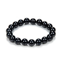 1 Strand Stretch Natural Grade A Black Tourmaline Beaded Gemstone Bracelet, 8mm Bead, Length Selections: 7 inch/7.5 inch/8 inch/8.5 inch