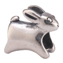 Cute Real Solid Sterling Silver Rabbit Charm Bunny Bead, Compatible with Pandora All Other Charm...
