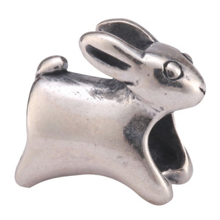 Cute Real Solid Sterling Silver Rabbit Charm Bunny Bead, Compatible with Pandora All Other Charm...