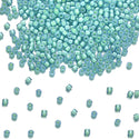 7.5g Miyuki Delica 11/0 Seed Beads, Translucent Luminous Dyed Green DB2053
