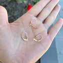 2pcs Real 1/20 14K Gold Filled Strong Fleur De Lis Leverback Earring Hooks Open Ring, 16x10mm, JK1-V