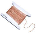 33 Feet Diamond Cut Flat Cable Copper Chain Link, Bright Coppery, 1.8mm Small, CW10-F3