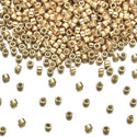 30g Miyuki Delica 11/0 Seed Beads, Duracoat Opaque Galvanized Gold DB1832