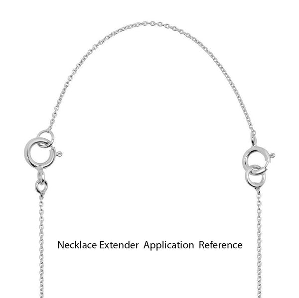 2pcs Sterling Silver Chain Extender with Clasp, Rhodium Plated Chain Extension, Thin Small, Length Selections: 2 inch/3 inch/4 inch/5 inch/6 inch