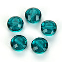 25pcs Adabele Austrian Faceted Flat Round Coin Crystal Beads #5052, Emerald Green, 8mm, Hole ID 1mm, SSMR824