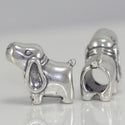 1pc Cute Solid 925 Sterling Silver Dog Charm Puppy Bead, Compatible with Pandora All Other Charm Bracelets, EC2-A2
