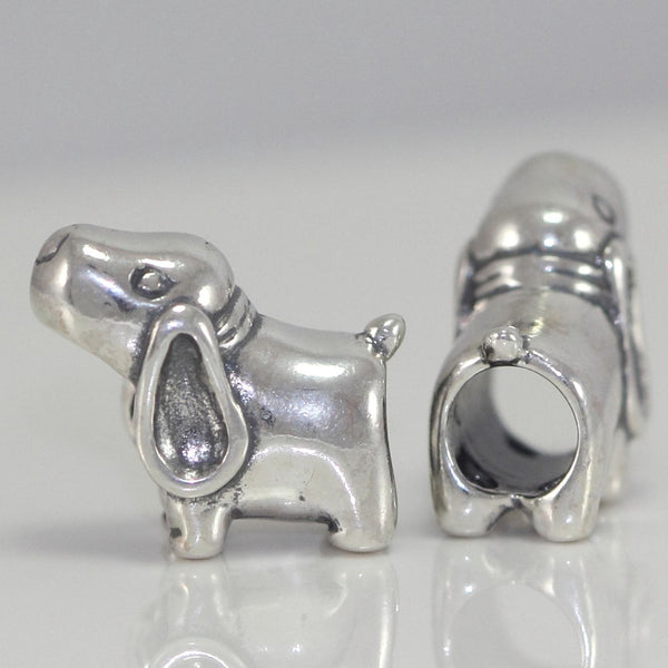 1pc Cute Solid 925 Sterling Silver Dog Charm Puppy Bead, Compatible with Pandora All Other Charm Bracelets, EC2-A2