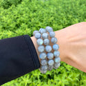 1 Strand Stretch Natural Grade A Labradorite Beaded Gemstone Bracelet, 10mm Bead, Length Selections: 7 inch/7.5 inch/8 inch/8.5 inch