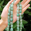 Natural Green Aventurine Gemstone Tumbled Nugget Beads, Irregular, 10mm-13mm, Hole ID 1mm, 1 Strand/15 Inch, GZ4-2
