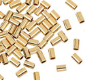 50pcs Real 1/20 14K Gold Filled Small Tiny Crimp Tubes, Hole ID 1.4mm, Size Selections: 2x2mm, 3x2mm