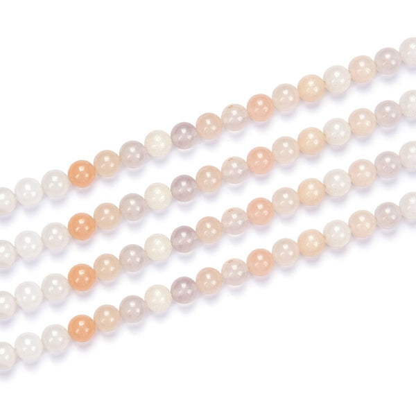 Natural Light Red Aventurine Gemstone Round Beads, 1 Strand/15 Inch, Size Selections: 4mm/6mm/8mm/10mm