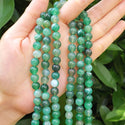 AAA Natural Banded Green Agate Gemstone Round Beads, 15 Inch/1 Strand, Size Selections: 4mm/6mm/8mm/10mm