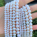 Adabele Natural Grade A Potato Round Pearl Beads, White Cultured Freshwater Pearls, 6-7mm, 1 Strand/14 Inch, FP2-67