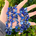 Natural Blue Lapis Lazuli Gemstone Petal Keishi Beads, Irregular, 10mm-20mm, Hole ID 1mm, 1 Strand/15 Inch, GZ6-46