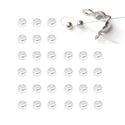 500pcs Small Tiny Round Crimp Beads, Sterling Silver Plated Brass, Size Selections: 1.5mm/2mm