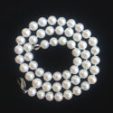 Natural Grade AAA+ Round White Cultured Freshwater Pearl Necklace, 7-8mm Pearl Strand, Length Selections: 16 inch/18 Inch