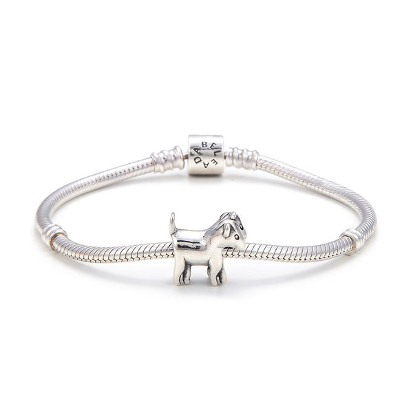 1pc Solid 925 Sterling Silver Love Goats Charm Bead, Compatible with Pandora All Other Charm Bracelets, EC2-R1