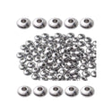 100pcs 4mm 304 Stainless Steel Saucer Rondelle Spacer Beads – Small, Loose, Silver Tone (4mm/6mm)