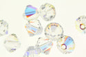 1440pcs Preciosa Small Tiny Faceted Bicone Crystal Beads, Crystal AB, 3mm, Hole ID 0.75mm, Prw-302