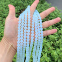 140pcs Creative Club Faceted Round Crystal Glass Beads, White Opal, 8mm, Hole ID 1mm, CC2R834
