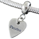 1pc Solid 925 Sterling Silver Heart Love Charm Passion Heart Charm, Compatible with Pandora All Other Charm Bracelet, EC348