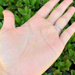 20pcs 925 Sterling Silver Open Jump Rings, Real 18K Yellow Gold Plated, 0.5mm/24 Gauge, Size Selections: 4mm/6mm