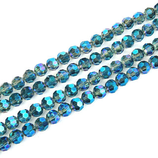 500pcs Creative Club Faceted Round Crystal Glass Beads, Peridot Shimmer, 4mm (0.16 inch) Small Tiny, Hole ID 1mm, CC2R436