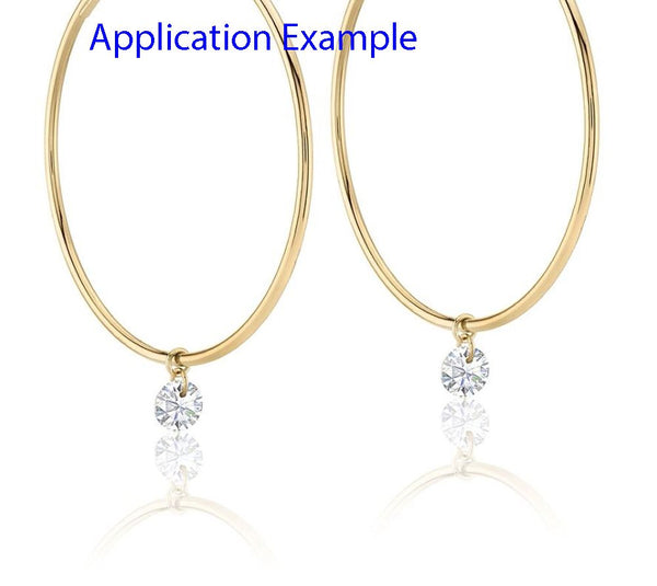 1 Pair Real 1/20 14K Gold Filled Round Circle Hoop Earrings, 12mm/0.47 Inch, Small, JW1-A1