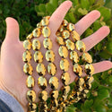 50pcs Creative Club Faceted Flat Oval Crystal Beads, Gold Aurum, 16x12mm/Large, Hole ID 1.1mm, CCO-33