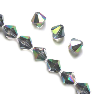 100pcs Adabele Austrian Faceted Bicone Crystal Beads #5301, Metallic Scarabaeus Green, Size Selections: 4mm/5mm/6mm