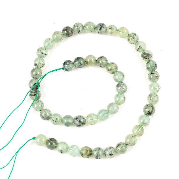 Natural Green Prehnite Gemstone Round Beads, 15 Inch/1 Strand, Size Selections: 8mm/10mm