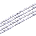 Natural White Howlite Gemstone Cylinder Tube Beads, 13x4mm, Hole ID 1mm, 14.5 Inch/1 Strand, GH-H6