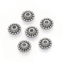 100pcs Large Hole Saucer Rondelle Beads, Antique Silver, 11mm, Hole ID 2.8mm, MC-S6