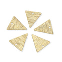 20pcs Brushed Raw Brass Triangle Pendant Drop, 14mm, Unplated/Uncoated, CF-A5