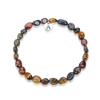 1 Strand Stretch Natural Multi-color Tiger Eye Free Form Gemstone Bracelet, 5-8mm Small Beads, Length Selections: 7 inch/7.5 inch