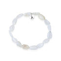 1 Strand Stretch Natural Blue Flash Moonstone Free Form Gemstone Bracelet, 7-10mm Beads, Length Selections: 7 inch/7.5 inch
