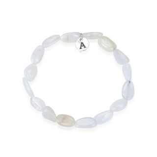 1 Strand Stretch Natural Blue Flash Moonstone Free Form Gemstone Bracelet, 7-10mm Beads, Length Selections: 7 inch/7.5 inch