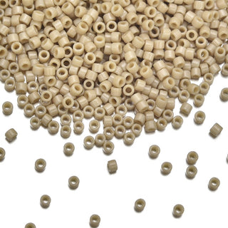 7.5g Miyuki Delica 11/0 Seed Beads, Duracoat Opaque Moth Wing Brown DB2364