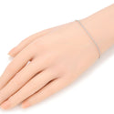 1pc 925 Sterling Silver 1.3mm Diamond Cut Braided Rope Chain Bracelet, Tarnish Resistant White Gold Plated, Length Selections: 7 inch/7.5 inch/8 inch